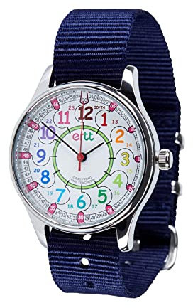 EasyRead Time Teacher Wasserdicht Armbanduhr Kinder- Kinderuhr Mädchen & Jugen - Die Zeit Lernen Kinder Uhren - 2-Stufen-Zeit Kind Armbanduhr - 12-24-Stunden-Zifferblatt - Einfach Zu Lesen Kinderuhr