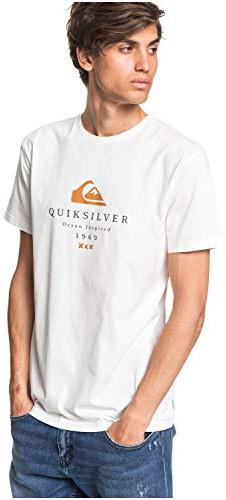 Quiksilver Homme First Fire T-shirt, Blanc, M EU