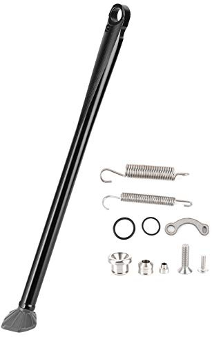 Dioche Seitenständer Motorrad, Seitenständer aus CNC Aluminiumlegierung Seitenständer Mit Feder Satz Ständer passend für FE 250 FE 350 TE 125 Schwarz