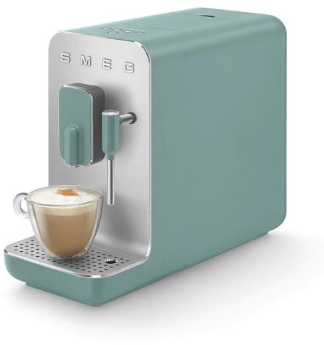 SMEG BCC02EGMEU Cafetera automática con Boquilla para espumar Leche, Plastic, Emerald Green-Matt