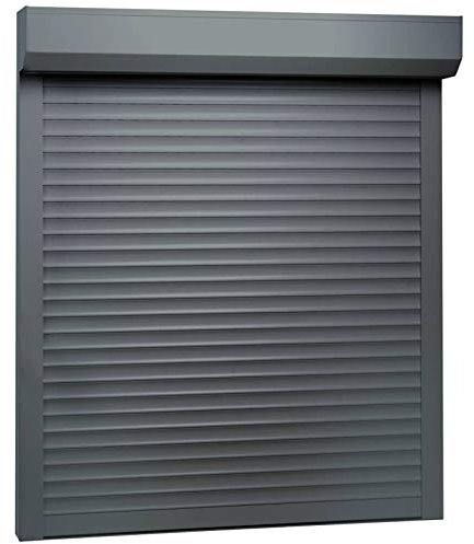 Rollladen Aluminium, ZEYUAN Aussenrolladen, Schrank Rollo, Außenrollo, Sonnenschutzrollo Außen, 100 x 120 cm Anthrazit