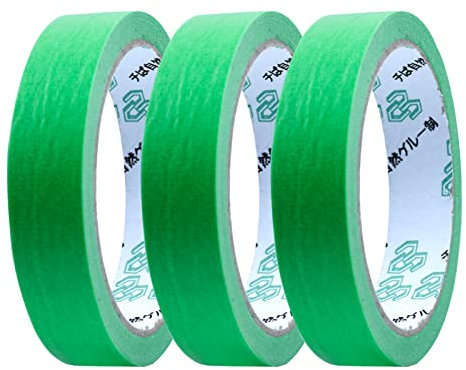 3 rollos de cinta adhesiva de baja adherencia, cinta de enmascarar escritura, cinta de pintor verde, cinta decorativa de baja adherencia, cinta de pintura de grado profesional para trabajos de