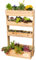 PFLANZENHOLZ® Premium Pflanzentreppe aus Zedernholz - Platzsparendes Holz Hochbeet für Balkon und Garten - Pflanzenregal inkl. Vlies und Kupferdesign Stecknadeln - Maße 135x85x45 cm (Typ: PT001)