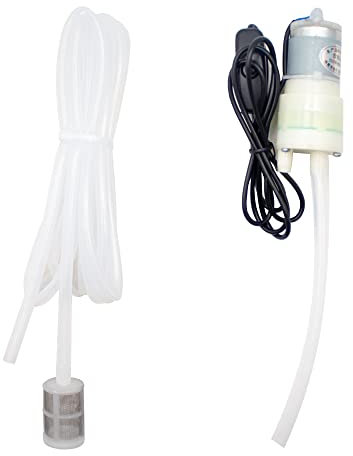 LeTkingok Elektrische Mini-Weinpumpe für den Haushalt, tragbares Likör-Sauggerät, Brauausrüstung mit USB-Anschluss, 3.0M-Silikonschlauch