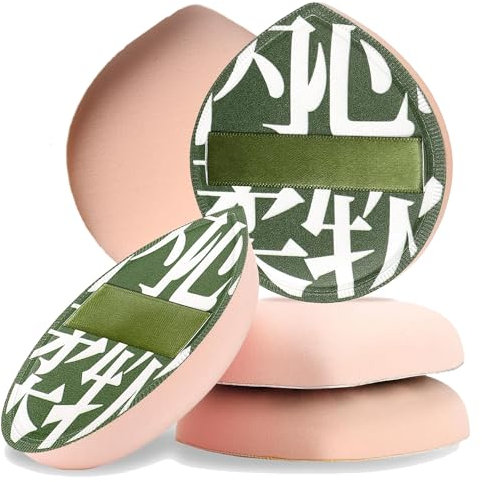 5Pcs Large Makeup Sponge, Reusable Super Soft Foundation Sponge Puff Large Teardrop Powder Puff Quickly apply makeup in 3s, Wet Dry Makeup Puff & Makeup Tool for Liquid Powder Concealer,Cream