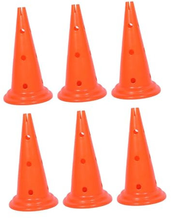 F Fityle 6-teiliges Agility-Hürden-Kegel-Trainingskegel-Feldmarkierungsgerät Fußball-Kegel Agility-Kegel für das Geschwindigkeitstraining Fußball-Hürde