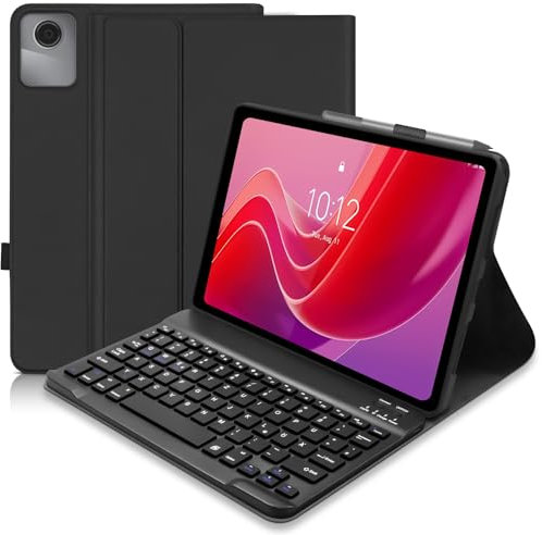 for Lenovo Tab M11 Case with Keyboard 11 inch 2024(TB330FU/TB330XU), UK layout Keyboard Case for Lenovo Tab M11, Detachable Keyboard Case with Pencil Holde for M11 Tablet 11, Black