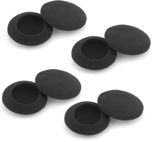 8 almohadillas de repuesto para auriculares, almohadillas de espuma de repuesto, almohadillas de espuma para los oídos, almohadillas negras, auriculares de audio