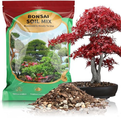 GOTVUGE Professionelle Bonsaierde mit verbesserter Luftdurchlässigkeit und Drainage – Hochwertige Pflanzerde für Bonsai | 1 L Premium Bonsai Substratmischung