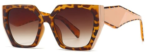 KTUCN Gafas de sol con montura gruesa transparente para hombre y mujer, de moda, irregulares, para dama, 4,145 mm