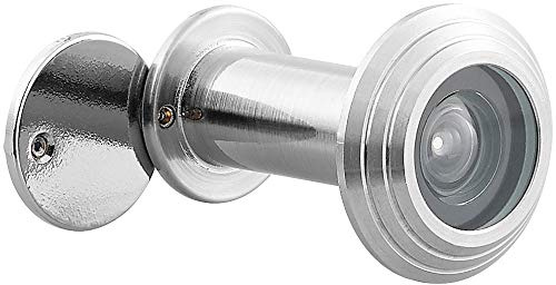 PEARL Türgucker: Türspion mit Sichtschutz, 160°, 36-60 mm, Ø 14 mm, Edelstahl satiniert (Guckloch, Peep-Hole, Gläser)