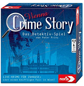 noris 606201888 Crime Story Vienna - Krimi-Spiel für Erwachsene und Kinder ab 12 Jahren - Detektiv-Kartenspiel zum Thema Wien für 1 bis 6 Spieler