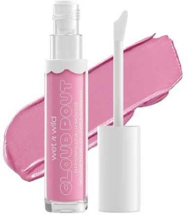 wet n wild, Cloud Pout Marshmallow Lip Mousse, Rossetto Liquido Opaco, Formula di Lunga Durata che non Secca, con Olio di Argan, Olio di Avocado e Vitamina E, Cotton Candy Skies