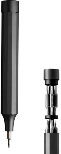 Hoto24 In 1 Cacciavite di Precisione, Cacciavite Multi-Bit 24 In 1 Mini Cacciavite Manuale Con 12 Punte Magnetiche In Acciaio S2 A Doppia Estremità, per Telefono/Occhiali/Orologi/Laptop (grigio)