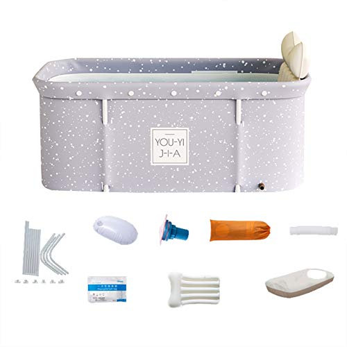 HUSHUI Portable Bathtub for Adults,Folding Tub Bucket Kit Soaking Standing Bathtub Family Bathroom SPA Tub for Shower Hot Bath Ice Bath