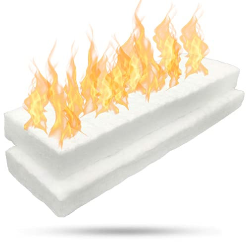 GRINADA® Spugna Ceramica Camino Bioetanolo Lana Ceramica Per Bioetanolo Accessori Per Camino Bioetanolo Fibra Ovatta Biocamino Caminetto Bruciatore Stufa