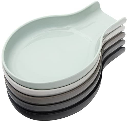 Youngever Lot de 5 Repose Cuillère Cuisine, Porte Cuillères en Plastique