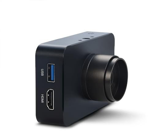 MOKOSE Cámara HDMI de 12 MP 1080P USB HD Streaming Webcam, grabación 4K a 30FPS Industry C/CS-Mount Cámara compatible con lapso de tiempo y toma de fotos en ráfaga con lente manual de 3.2 mm sin