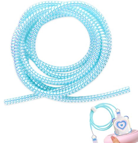 Cozevdnt Cable Protector Animal Proof Wire Repair, Spiral Cable Protector Covers, Charging Cable Protector, Phone Cable USB Date Cable, Wire Protector for Pets (Blue), YFUK-096