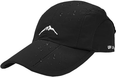 Yutdeng Gorra de Béisbol Ajustable Unisex Gorras de Hombre Verano Impermeable Secado Rápido Sombreros de Béisbol Mujer Ligera Plegable Sport Hat Sombrero de Sol de Visera Larga Deportes al Aire Libre
