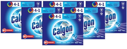 CALGON Pastilles Anticalcaire Nettoyant pour Lave-linge 4 en 1 - Lot de 6 x 48 tablettes