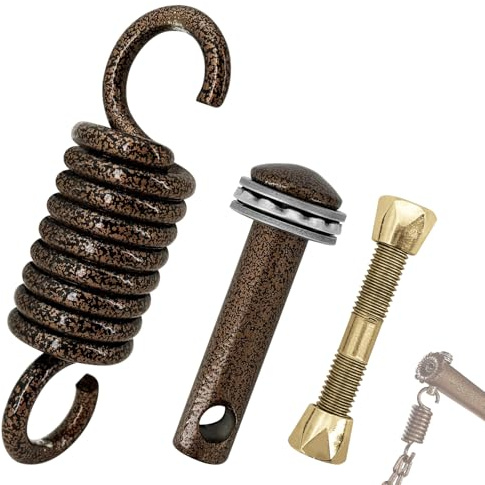 Molla per poltrona sospesa, gancio a molla, per poltrona sospesa, set di fissaggio per amaca con bullone, silenziatore e vite, accessorio per sospensione