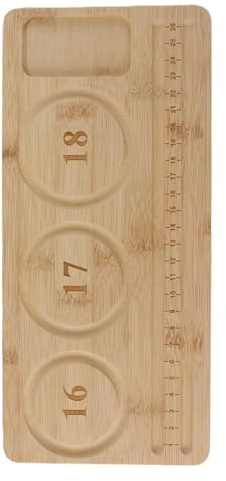 Enwye Perlenbrett zur Schmuckherstellung, Bambus-Perlenbrett zur Armbandherstellung, Armbandzubehör, Perlentablett (16 17 18)