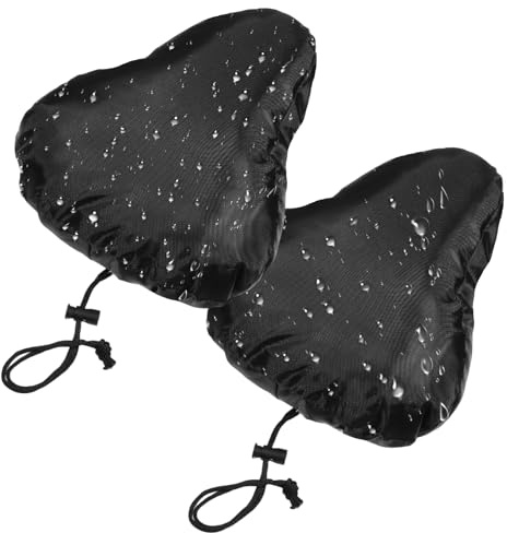YBEATY Lot de 2 housses de siège de vélo imperméables, résistantes au soleil, à la poussière, à la pluie, durables et lavables, accessoires de selle de vélo pour homme et femme, montagne ville