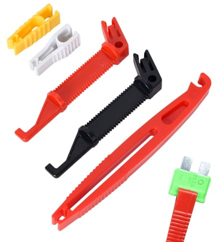 5 Pezzi Mini Estrattori per Fusibili, 5 Misure Estrattore per Fusibili in Vetro in Plastica per Auto, Strumento di Estrazione Fusibili per Sostituzione Fusibili per Auto Moto Camion