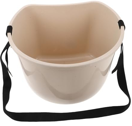 jojofuny Secchio per Fertilizzanti Agricoli in Plastica Bianco 10 Kg con Tracolla Attrezzo per la Raccolta di Frutta e Verdura Cesto Compatto per Bacche e Raccolta Manuale da Giardino
