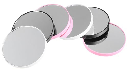 PRETYZOOM 6Pcs Portable Suction Magnifying Makeup Mirror 8.8cm