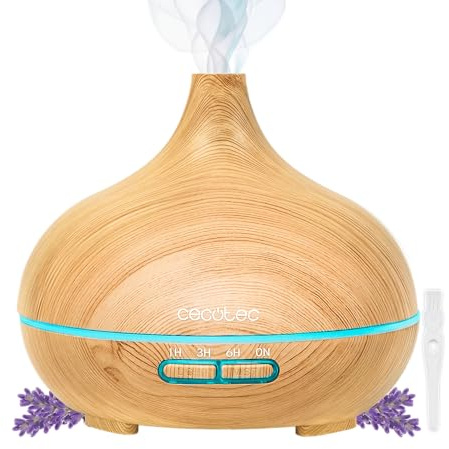 Cecotec Humidificador Ultrasónico - Difusor de Aromas Eléctrico Pure Aroma 300 Yang Extra. Depósito de 300ml, 7 Colores LED con Control Manual o Automático, Temporizador 6h, Cobertura 15m²