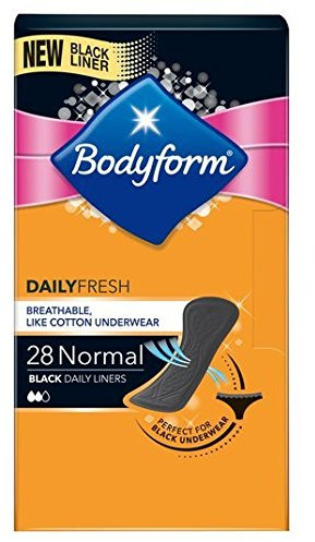 Bodyform Pantyliner nero normale 28 per confezione