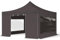 TOOLPORT Faltzelt Professional 4x4 m - mit 4 Seitenteilen (Panoramafenster) Faltpavillon ALU Pavillon Partyzelt grau