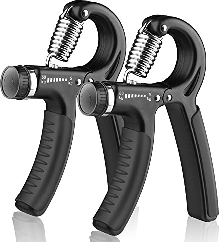 AIXPI Adjustable Grip Strength Trainer, Forearm Exerciser 11-132 lbs, Hand Gripper Strengthener for Men and Women, for Muscle, Recovery, Fitness (2 Pack)