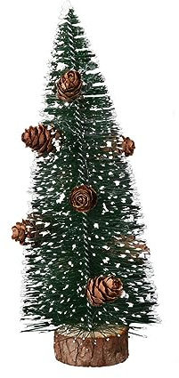 Mini Árbol De Navidad Verde, 30cm Árbol De Navidad, Árbol De Navidad En Miniatura, Árbol De Navidad con Base De Madera