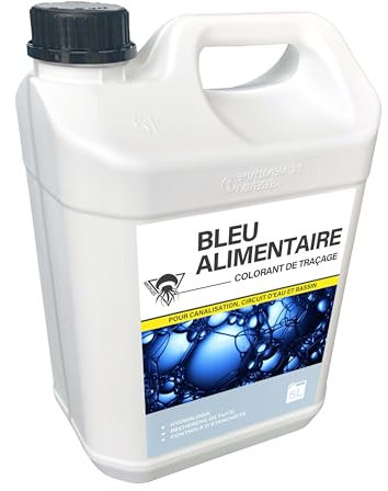 Méduze - Bleu Alimentaire Colorant de traçage 1L - Prêt à l’Emploi - Eau Potable et eaux usées - Plomberie - Diagnostic - Travaux publics