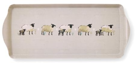 Cooksmart Petit plateau de service de conception britannique | Plateau de dîner pour de multiples utilisations dans la maison | Plateaux pour servir des aliments ou des boissons (moutons Highland - S)