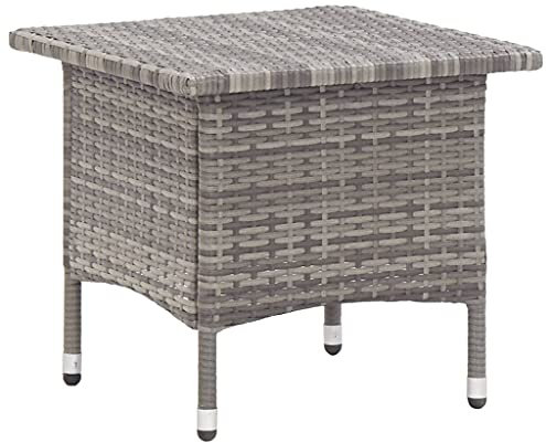 jiangboyue-46252 Table d'appoint en polyrotin Gris 50 x 50 x 47 cm