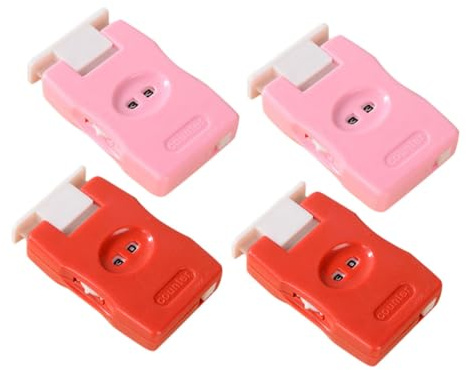 DOITOOL 4 Pezzi Contatore Puntate per Maglia e Uncinetto Portatile in ABS Strumento Manuale per Segnare e Contare File Accessorio Essenziale per Progetti Fai da Te e Lavori Maglia
