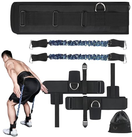 Fasce Verticali di Resistenza al Salto – Set di Allenamento per Le Gambe | Attrezzature per l'allenamento Sportivo per Boxe, Basket, Calcio, Uomini e Donne, agilità, velocità,