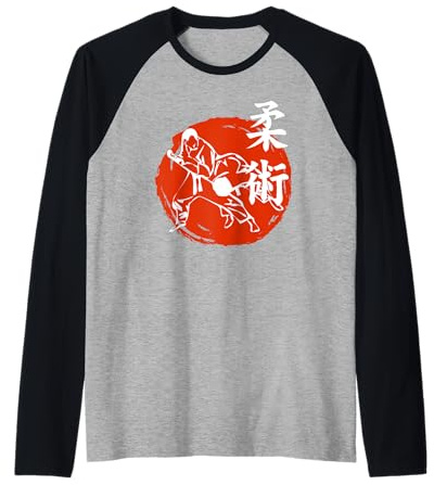 Arts Martiaux Combattant Jiu Jitsu Japonais Kanji Jujutsu Manche Raglan