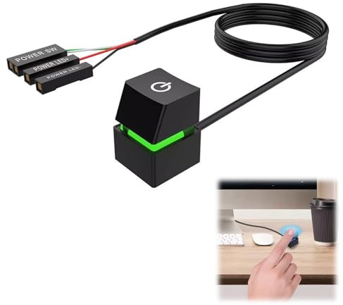 PC Botón de alimentación Interruptor de alimentación - 1.8M Interrupteur d'alimentation Externe - Interruptor de Encendido para con LED - Botón de Encendido Externo para Computadoras de Escritorio