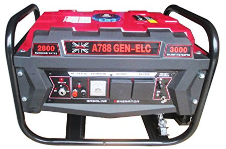 Dirty pro tools 3 KVA/3KW 7HP DC Petrol Generator with copper motor - 3000W/12V/60HZ UK PLUG