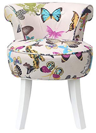 Moderner gepolsterter Lounge-Hocker, geknöpfte kapitonierte Rückenlehne Eitelkeitshocker / Make-up-Hocker / Frisierstuhl, barocker Klavierstuhl mit massiven Holzbeinen, für Ankleidezimmer / Wohnzimm