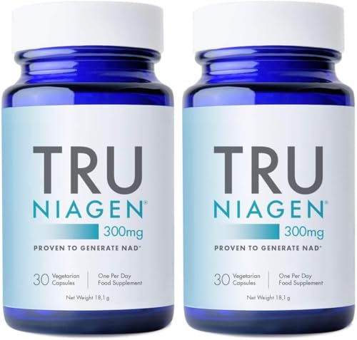 TRU NIAGEN NAD Integratore, Nicotinamide Riboside, Formula Brevettata NR, Per Ridurre Stanchezza e Affaticamento, da 30 Compresse, 300 mg per Porzione (2 Mesi/2 Flaconi)