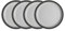 Denby - Elements Medium Fossil Grey Plates Set of 4 - Dishwasher Microwave Safe Crockery 22cm - Dark Grey, White Ceramic Stoneware Tableware - Chip & Crack Resistant Lunch Plates