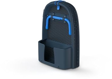 Joseph Joseph Pocket Plus - Platzsparender faltbarer Bügeltisch, kompakte Tischplatte Bügeltisch mit Baumwollbezug, Schwarz/Blau