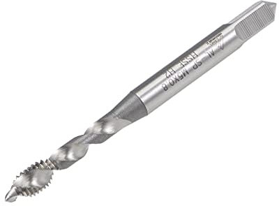 sourcing map M5 x 0.8 Taraud à Fileter Spirale Cannelure Métrique Machine HSS Cobalt Non Couché Rond Jarret avec Carré Embout H2 Tolérance