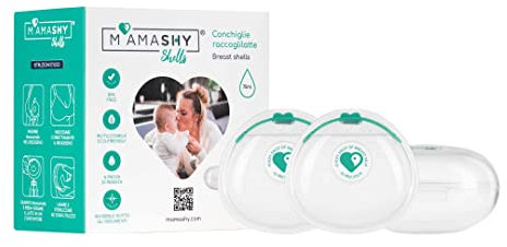 MAMASHY Mamashells Milchauffangschalen Stillen - Breast Milk Collector Zart, Hypoallergen, Aus Weichem Silikon, BPA Free, Komfortable und Sichere Auffangschale Muttermilch, Stillen Zubehör Neugeborene